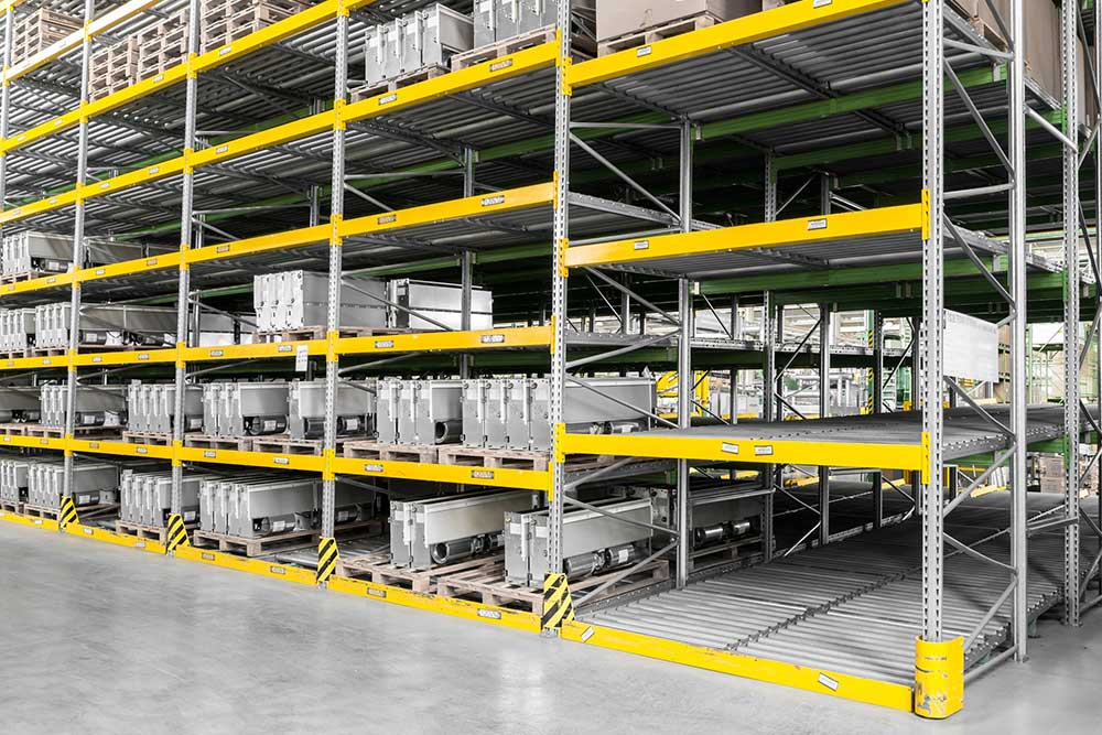 Shelving gravity for pallets